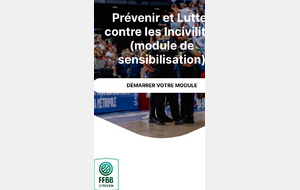 Info FFBB - Prevenir les incivilités - Module elearning