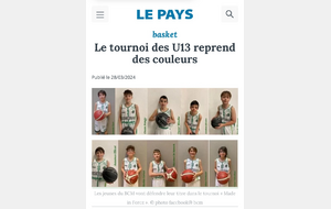 Tournoi de Pâques - article Le Pays