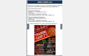 Mini-camps 3x3 Ligue
