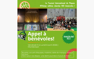 Tournoi de Pâques - Appel à bénévoles !