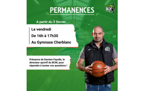 🏀 Permanences🏀
