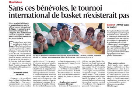 Tournoi Pâques - article Le Progrès 28/3